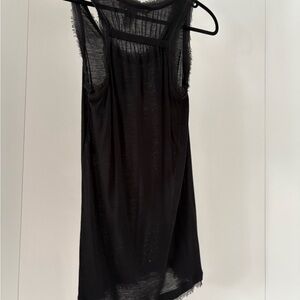 Diane Von Furstenberg Sheer Black Tank Top